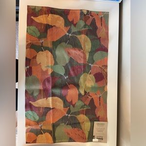 Ekelund Swedish Fall / Leaves motif woven hand towel 14” x 20” organic cotton